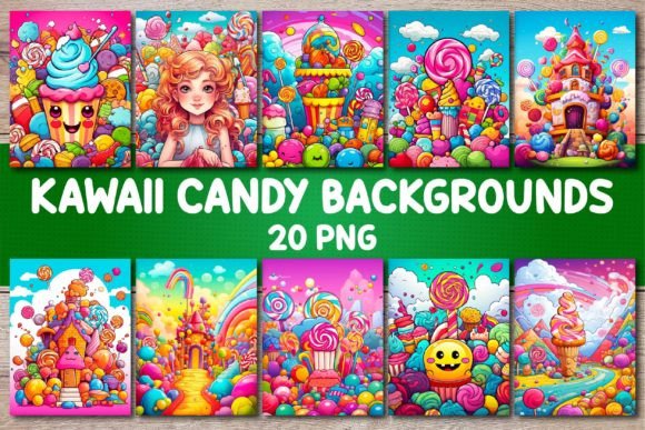 Download Kawaii Candy Backgrounds for Covers - Background Collection
