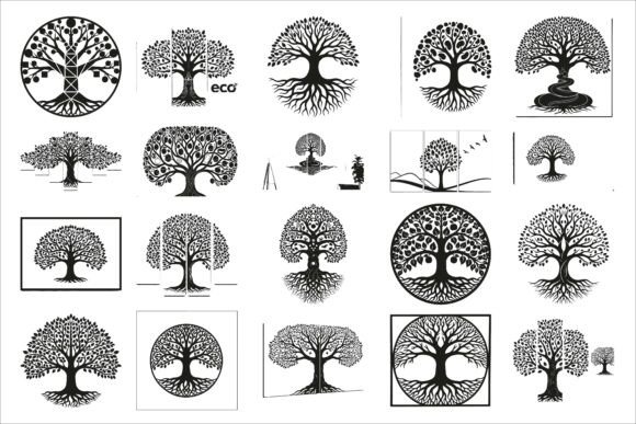 Download Abstract Tree of Life Roots Silhouette - Silhouette Collection