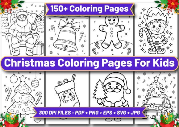 Download 150 Christmas Coloring Pages for Kids - Premium Resources