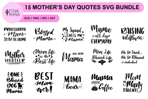 Download 15 Mother's Day Quotes Bundle - Premium Bundle