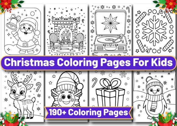 Download 190 Christmas Coloring Pages for Kids - Premium Resources