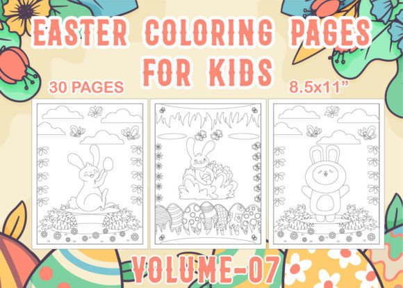 Download Easter Coloring Pages for Kids V-07 - Premium Resources